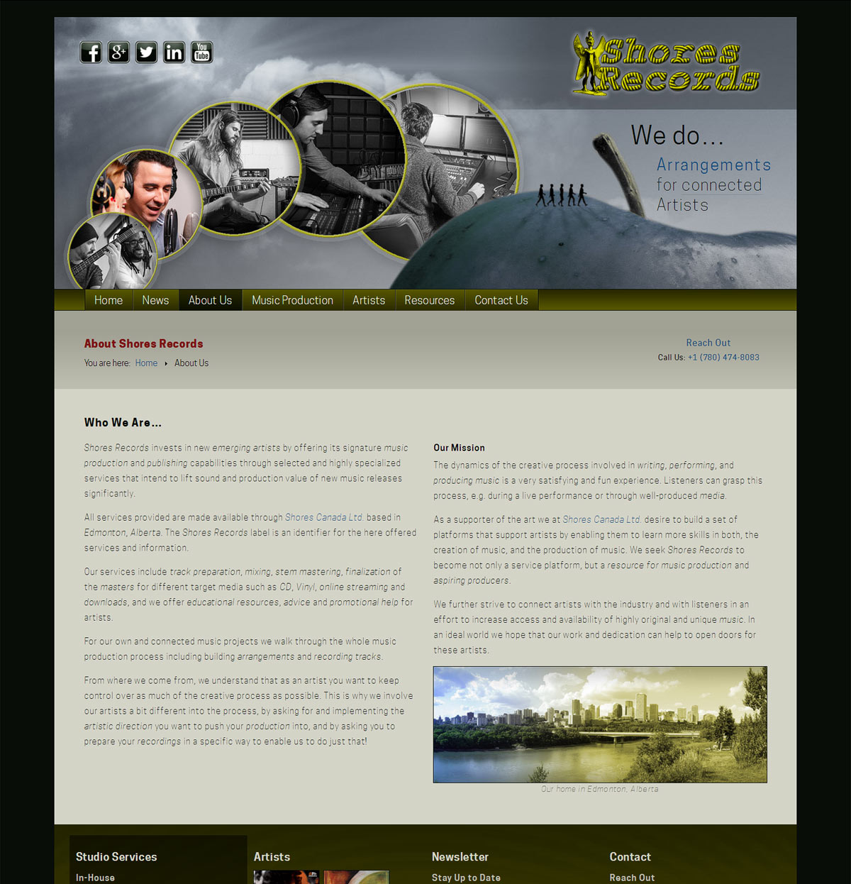 Website of Shores Records